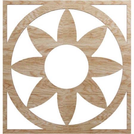 Ekena Millwork Blume Wood Fretwork Pierced Ceiling Medallion, Red Oak, 20"OD x 7"ID x 1/4"T CMWP20X20X0250BLRO